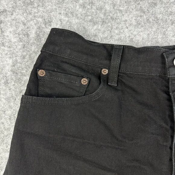 Vintage Levis 550 Jean Shorts Womens 12 MIS Black Relaxed Cut Off Bootie Jorts - Picture 2 of 10